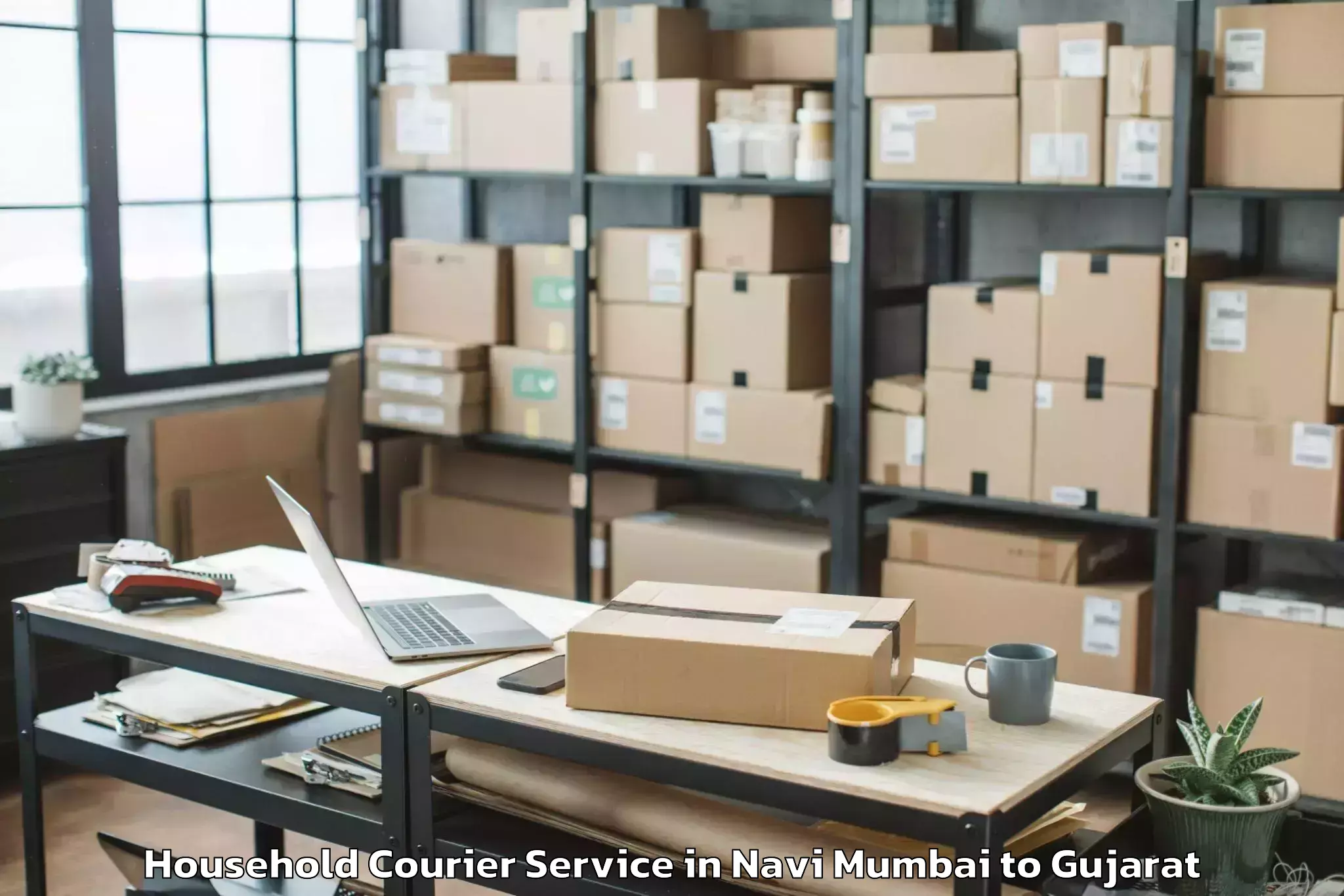 Trusted Navi Mumbai to Anjar Household Courier